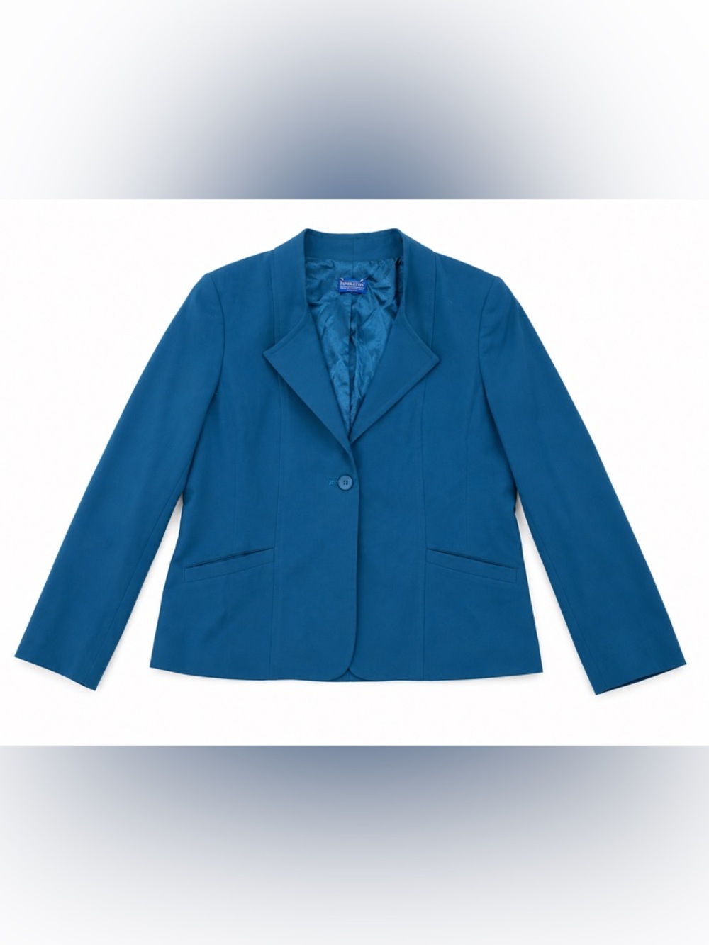 Pendleton 98% Virgin Wool Blazer Size 16 Blue Tailored Jacket Career Business - Picture 2 of 7